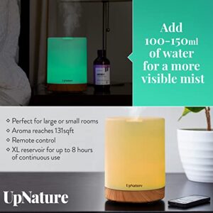 upnature essential oil diffuser for large room, 300ml aromatherapy diffuser cool mist ultrasonic diffuser, up to 12hrs…