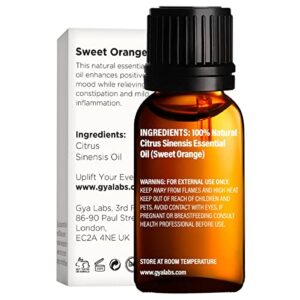 gya labs sweet orange essential oil for diffuser 100% pure and natural therapeutic grade sweet orange essential oils…
