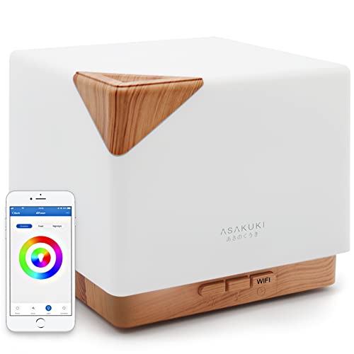 ASAKUKI-Smart-WiFi-Essential-Oil-Aromatherapy-DiffuserEasy-Connect-with-Alexa-and-Google-Home-Phone-App-Voice-Control-700ml-Ultrasonic-Diffuser-Create-Schedules-Seven-LED-Colors-Humidifier version 1.0.0