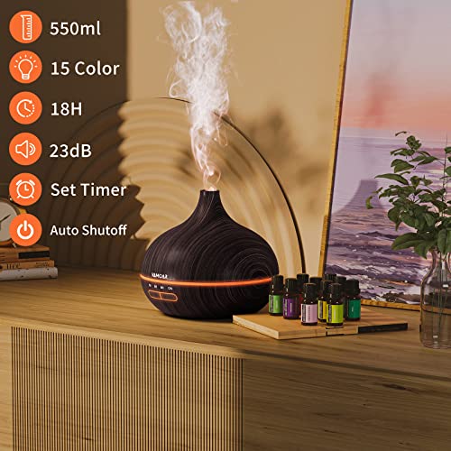 Essential-Oil-Diffuser-Gift-Set-550ml-Diffuser-Essential-Oil-Set-Top-10-Essential-Oils-Aromatherapy-Diffuser-Humidifier-with-4-Timer-Auto-Shut-Off-for-15-Ambient-Light-Settings version 1.0.0