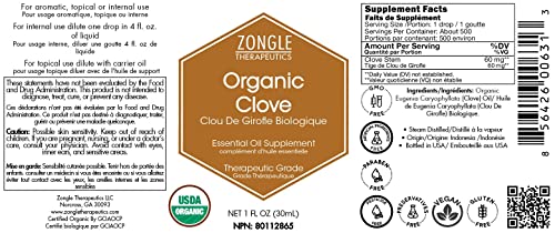 Zongle-USDA-Certified-Organic-Clove-Essential-Oil-Safe-to-Ingest-Eugenia-Caryophyllata-1-OZ version 1.0.0