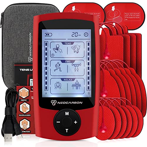 Neocarbon-Dual-Channel-TENS-EMS-and-Relax-Muscle-Stimulator-Electronic-Pulse-Massager-Unit-16-Electrode-Pads-Travel-Case version 1.0.0