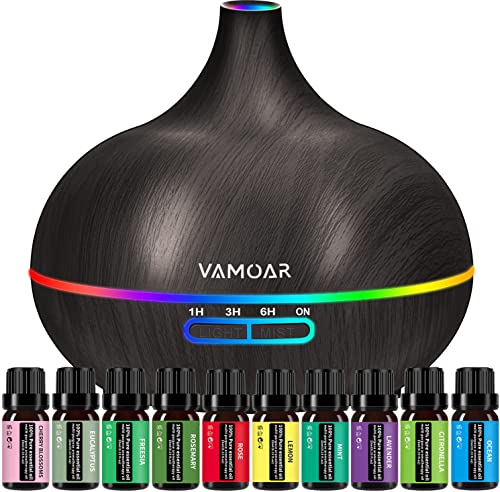 Essential-Oil-Diffuser-Gift-Set-550ml-Diffuser-Essential-Oil-Set-Top-10-Essential-Oils-Aromatherapy-Diffuser-Humidifier-with-4-Timer-Auto-Shut-Off-for-15-Ambient-Light-Settings diffuser