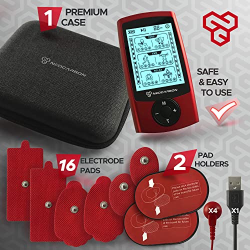 Neocarbon-Dual-Channel-TENS-EMS-and-Relax-Muscle-Stimulator-Electronic-Pulse-Massager-Unit-16-Electrode-Pads-Travel-Case version 1.0.0