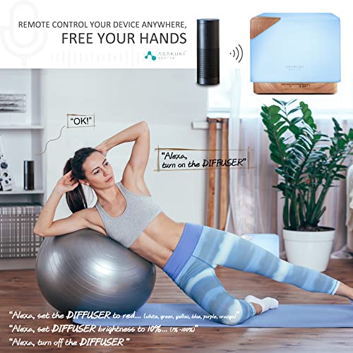 ASAKUKI-Smart-WiFi-Essential-Oil-Aromatherapy-DiffuserEasy-Connect-with-Alexa-and-Google-Home-Phone-App-Voice-Control-700ml-Ultrasonic-Diffuser-Create-Schedules-Seven-LED-Colors-Humidifier version 1.0.0