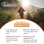 Herbal Mana Royal Warrior | Frankincense DMSO Cream with Hemp (5000mg) | 99.995% Pure Pharma DMSO, Hyaluronic Acid… version 1.0.0